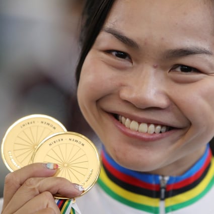 Hong Kong cyclist Sarah Lee won gold medals in the women's sprint and keirin. Photo: Winson Wong