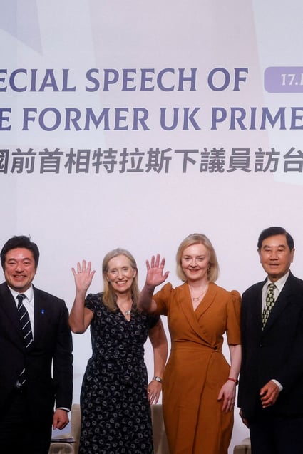 Former British Prime Minister Liz Truss on her visit to Taipei, Taiwan in May. Photo: Reuters