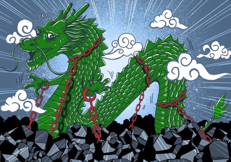 Coal has powered China’s breakneck economic growth over the past four decades, but it also presents one of the biggest challenges to its climate ambitions. Illustration: Lau Ka-kuen