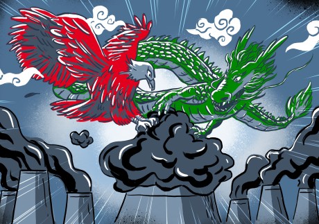 The EU and US are reportedly pressuring China to make its climate targets more aggressive. Illustration: Brian Wang