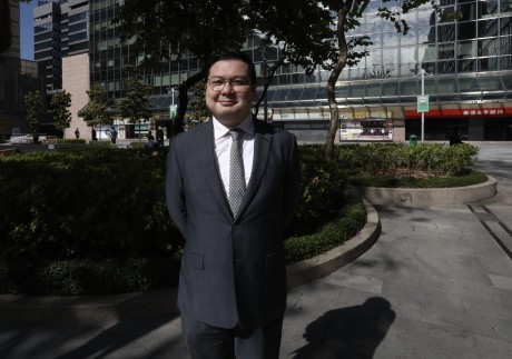 Howard Chao hopes to win the real estate and construction seat in Legco. Photo: Jonathan Wong