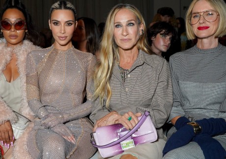 (From left) LaLa Anthony, Kim Kardashian, Sarah Jessica Parker and Naomi Watts at Fendi’s 25th anniversary celebration for the Baguette in New York. Photo: Getty Images
