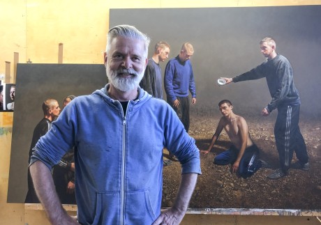 Hans Aichinger in his studio at the Spinnerei in Leipzig in Germany. The Spinnerei is a former 19th century cotton mill that has been turned into an arts and cultural centre where artists flourish. Photo: Enid Tsui
