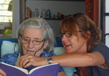 Author Anthea Rowan (right) with her mother.