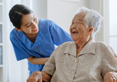 A smile can bring a smile in return from a dementia patient, and may make them more amenable to your requests. Photo: Shutterstock