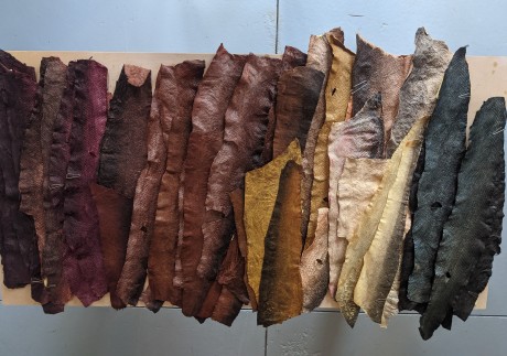 Hong Kong-born, Vancouver-based Noelle Lee works with a natural tanning process to transform fish skin (mostly salmon) to leather. Photo: Noelle Lee
