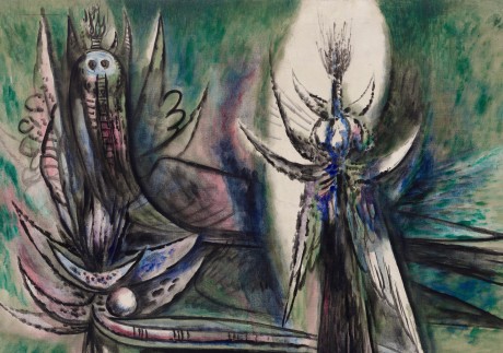 Detail from Damballah, 1947, oil on canvas, by Wifredo Lam, from the collection of Daniel Boulakia. Cuban-born Lam’s works are well known outside Asia, but a newly opened solo exhibition in Hong Kong is the first in the city. Photo: Asia Society, Hong Kong