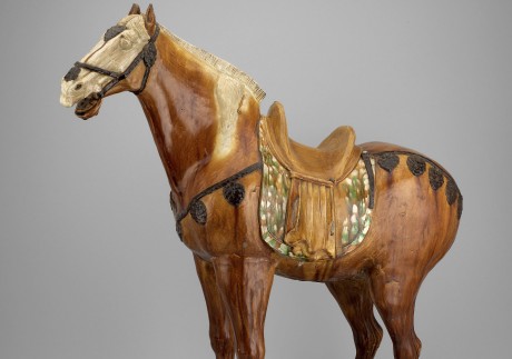A “sancai” ceramic horse from eighth-century China that would have been buried in the tomb of its master. Such objects are valued today as household ornaments. Photo: Getty Images