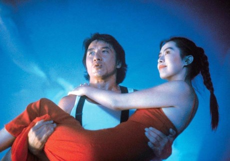 Jackie Chan and Joey Wong in a still from City Hunter (1993).