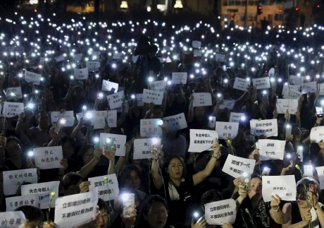 Hongkongers protest against a bill that would clear the way for extraditions to mainland China. Photo: AP