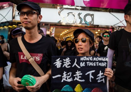 Hong Kong has to save itself and every Hongkonger is in this together – a sentiment expressed by a protester on July 1. Photo: Bloomberg