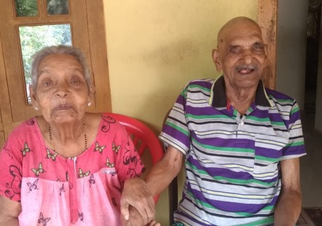 Abraham Thomas, 93, and his wife, Mariyamma, 88. Photo: Handout