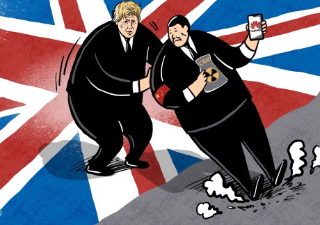 Bilateral trade between Britain and China exceeded US$102.5 billion last year. Illustration: Lau Ka-kuen