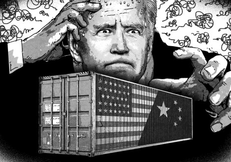 Joe Biden faces a challenge in differentiating his China trade policy from Donald Trump’s before the US goes to the polls in November. Illustration: SCMP