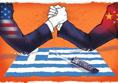 Greece may be on the fringe of the European Union geographically, but it has become a key focus in the intensifying scramble for global influence. Illustration: Henry Wong