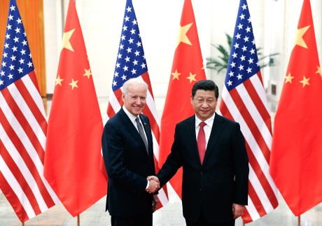 Joe Biden, then US vice-president, shakes hands with Chinese President Xi Jinping at the Great Hall of the People in Beijing on December 4, 2013. Photo: Getty Images/TNS