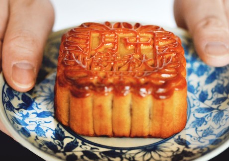 A mooncake eaten during the Mid-Autumn Festival. Photo: Getty Images