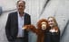 EcoMatcher CEO Bas Fransen (left) with 13-year-old Elodie Lambotte and her orangutan puppet Jack. The teen is calling on companies to protect the environment. Photo: Jonathan Wong
