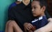 South Korean first Lady Kim Keon-hee photographed with a Cambodian boy. Photo: Presidential Office