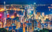 A view of Hong Kong’s skyline at night as seen from Victoria Peak. Photo: Getty Images