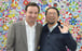 French gallerist Emmanuel Perrotin and Japanese artist Takashi Murakami attend the FIAC International Contemporary Art Fair at Grand Palais, Paris, France, on October 23, 2013. Perrotin has galleries in Paris, Hong Kong, New York, Seoul, Tokyo, Shanghai and Los Angeles.  Photo: Getty Images