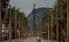 A Barcelona avenue is empty except for a cleaning worker during a nationwide lockdown to curb the spread of the coronavirus. Photo: DPA