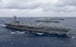 The American aircraft carrier USS Nimitz leads a formation of ships from the Indian navy, Japan Maritime Self-Defense Force and the US Navy in the 2017 Malabar exercises. Photo: AFP