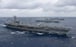 The American aircraft carrier USS Nimitz leads a formation of ships from the Indian navy, Japan Maritime Self-Defense Force and the US Navy in the 2017 Malabar exercises. Photo: AFP