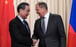 Wang Yi and Sergei Lavrov (pictured together in 2018) are set to meet in Beijing on Monday. Photo: AFP