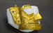 A gold mask that may have been used in religious rituals at the site. Photo: Xinhua