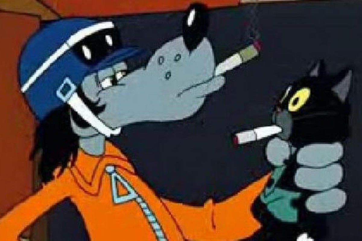 Котенок из ну погоди. Волк из ну погоди с сигаретой. Волк курит сигареты. Кот с сигаретой из ну погоди. Котик с сигаретой мультфильм