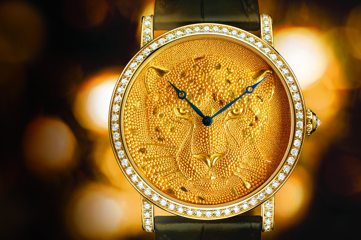 Cartier de Panthere Gold часы